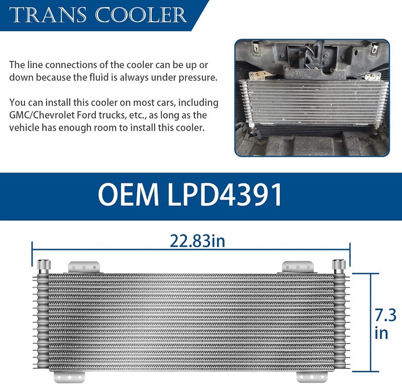 EYSENC Store مبرد نقل الحركة 40,000 GVW مبرد منخفض الضغط LPD47391 مع ملحقات التركيب 47391 فضي - Image 5